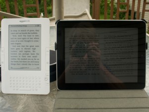 the iPad and Kindle Outside